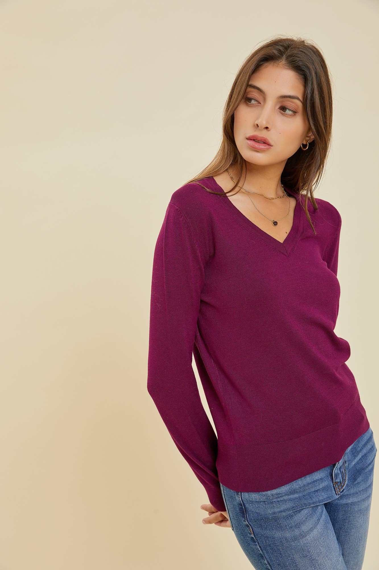 The Vera Sweater: Magenta / Small