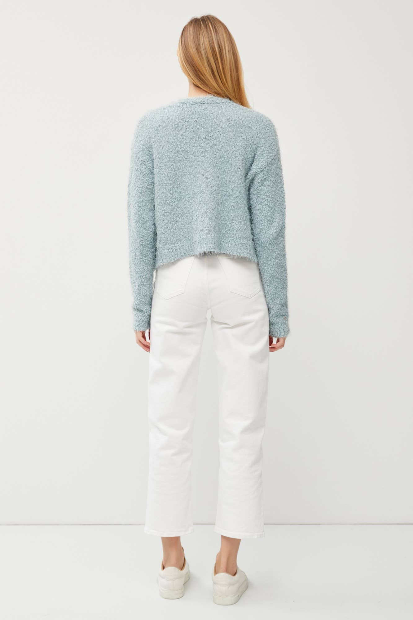 SNUG FUZZY CARDIGAN: ML / D. MINT