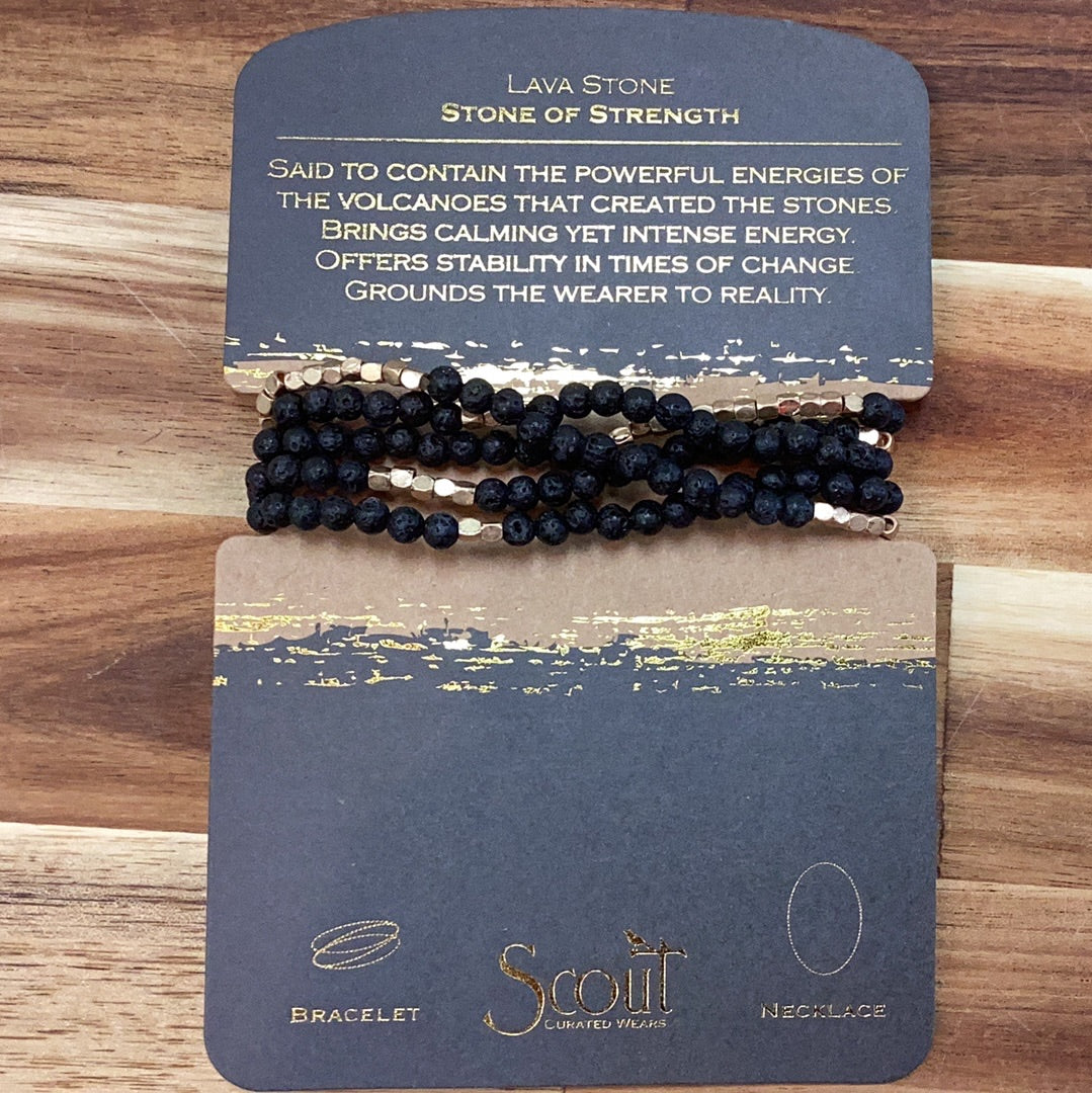 Scout stone wrap bracelet…stone of strength