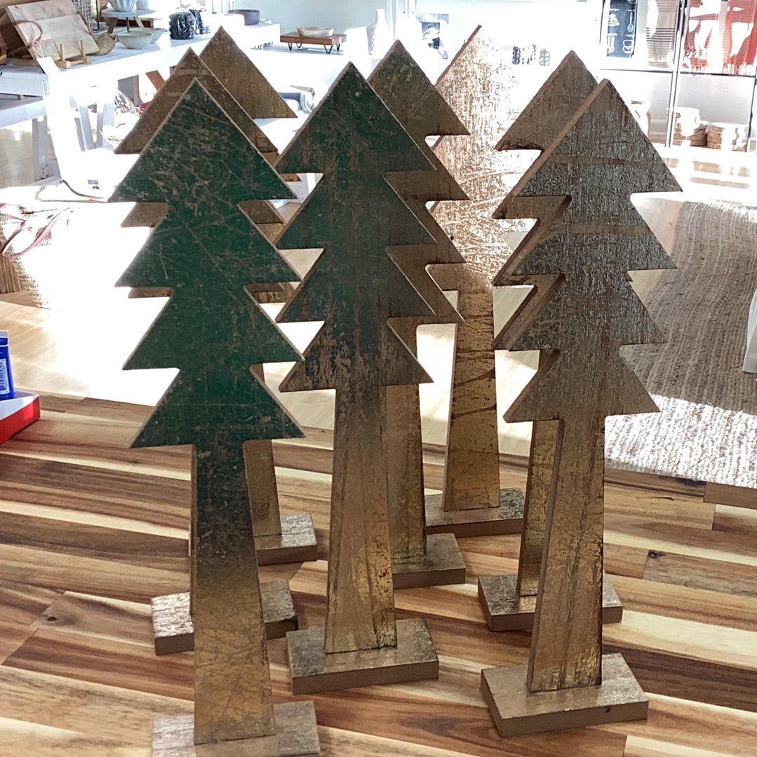 14” gold finish tree on base