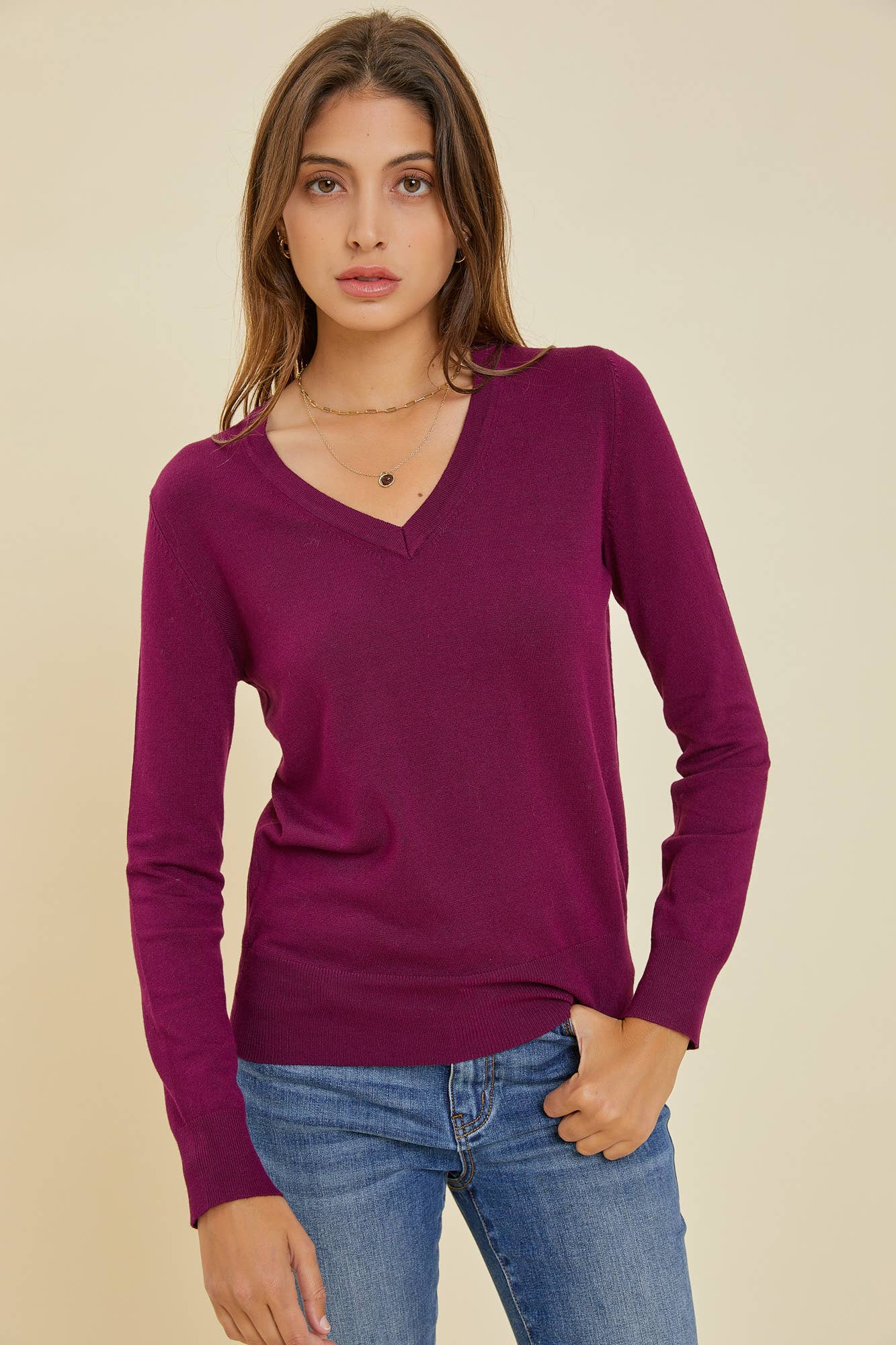 The Vera Sweater: Magenta / Small