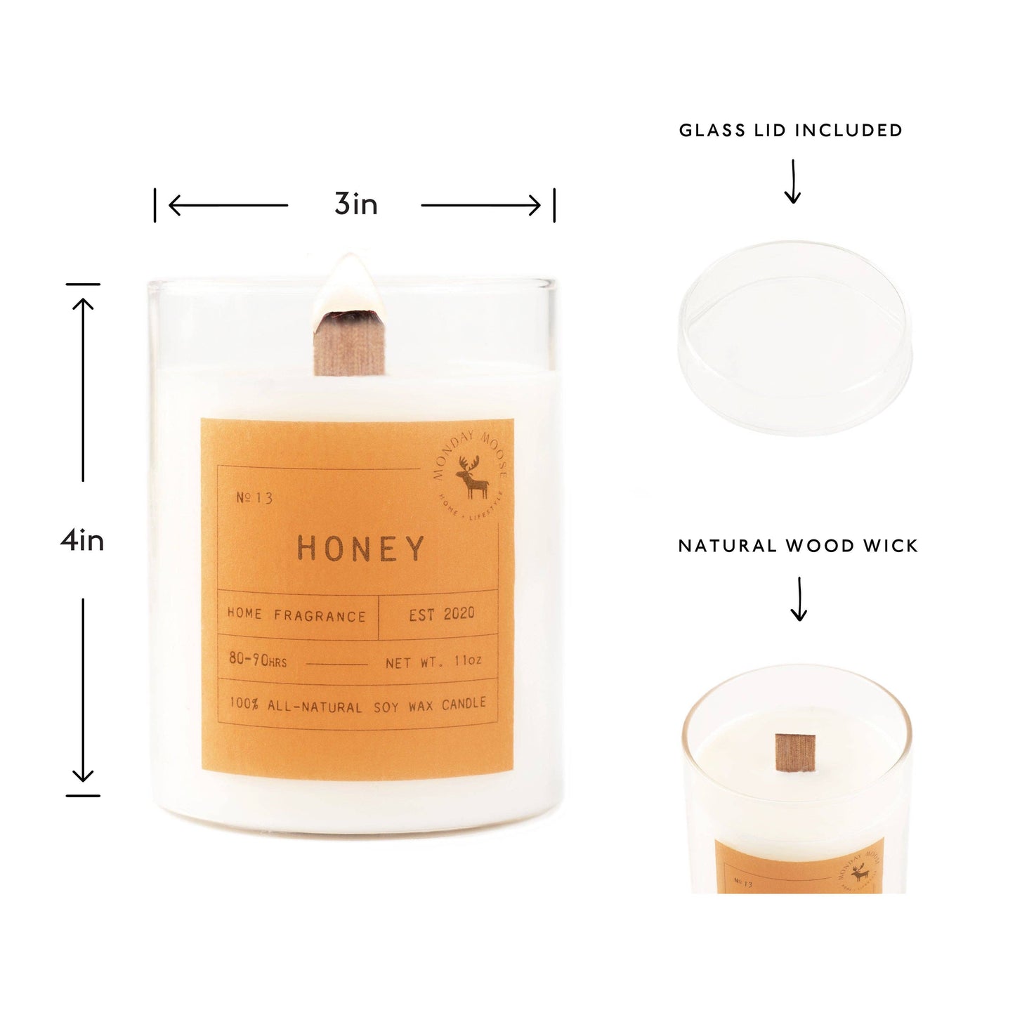 Sun Candle N. 13 (Honey, 11 oz.)