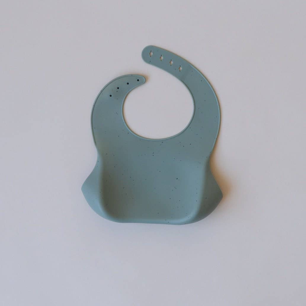 Speckled Silicone Bib: Sage Speckle