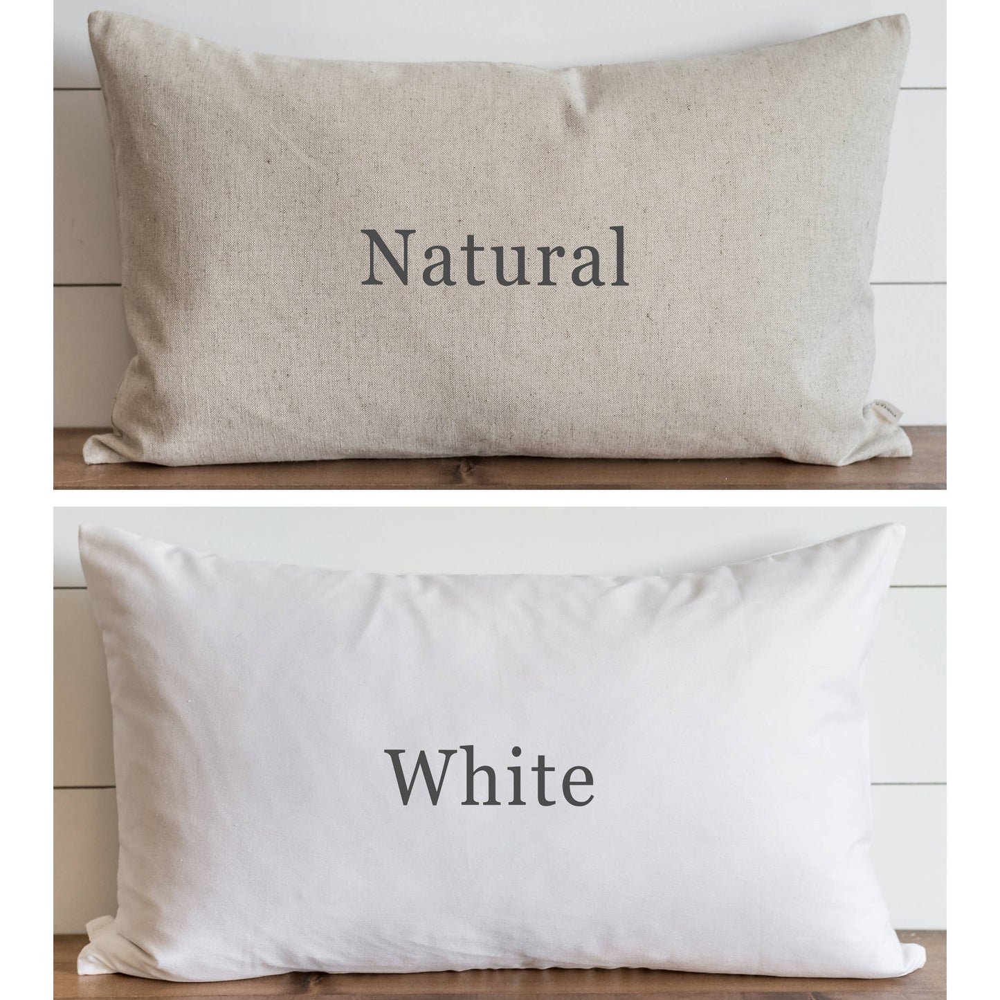 Custom Zip Code Pillow Cover: 16 x 26 Natural