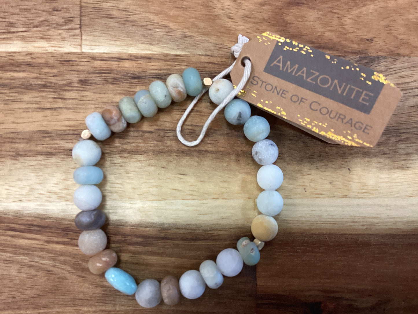 Scout stone stacking bracelet… Amazonite