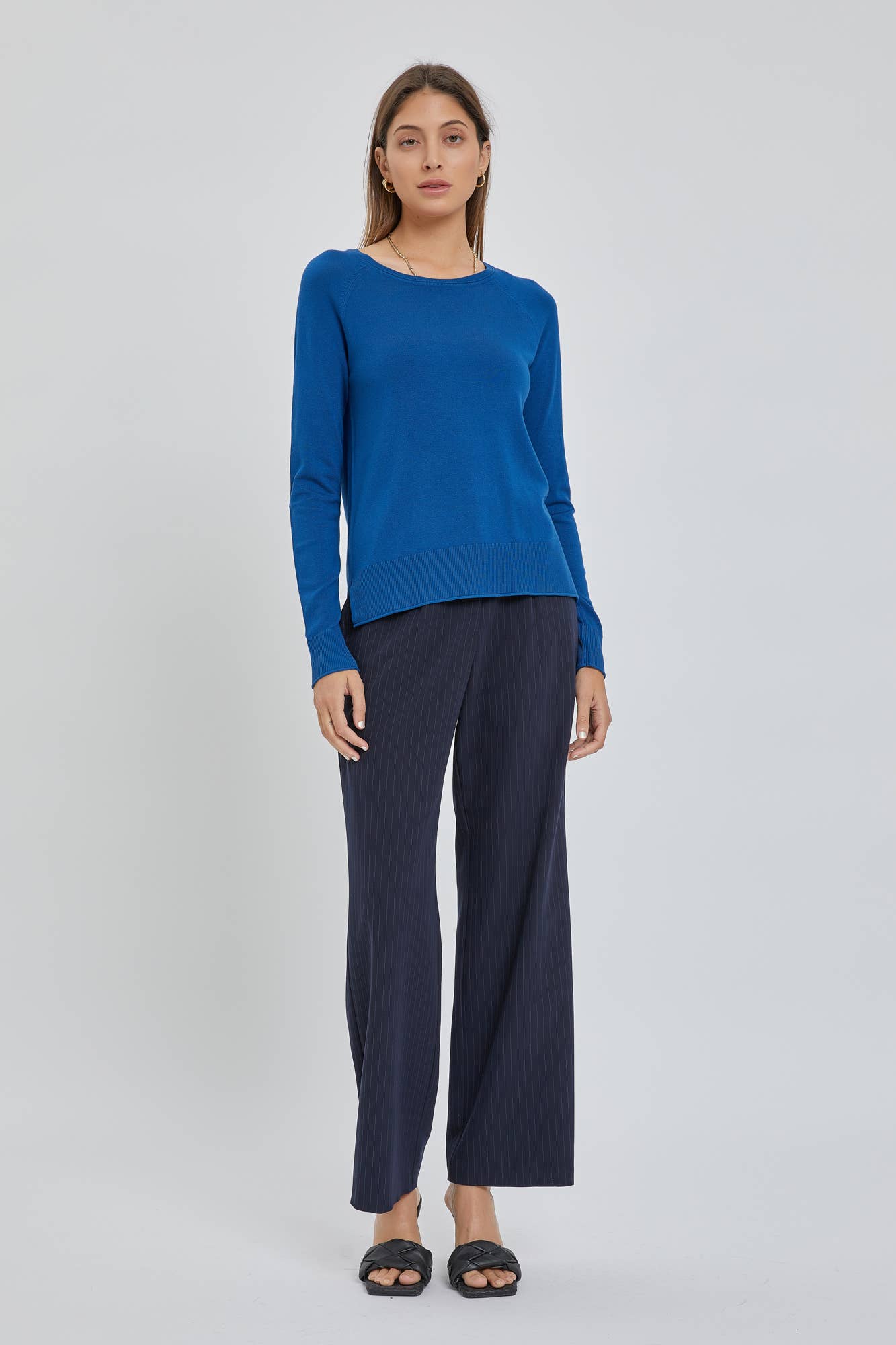 The Camille Sweater: Small / Cobalt