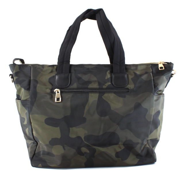 P22146 Waterproof Nylon Bag: 05 Poka Dot Black