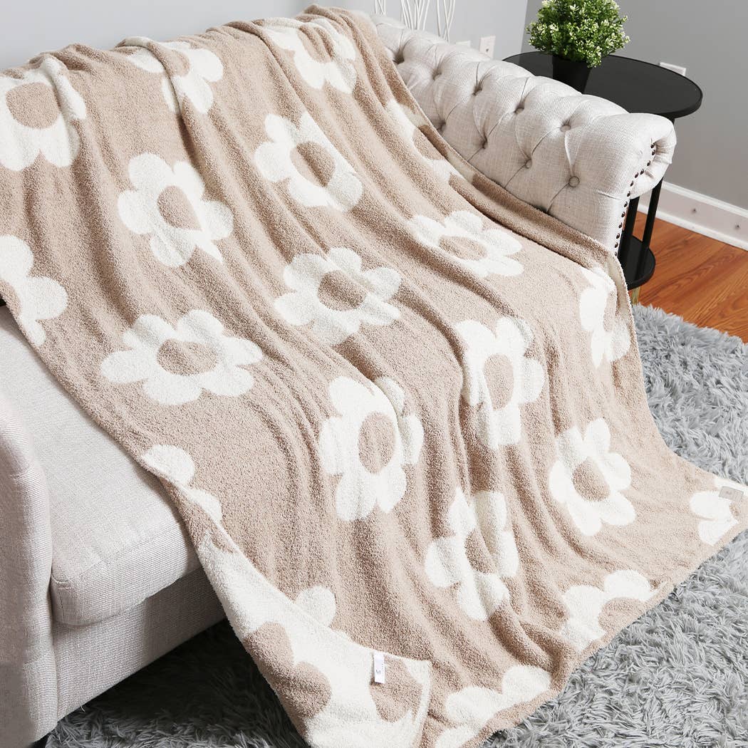Daisy Throw Blanket : Beige