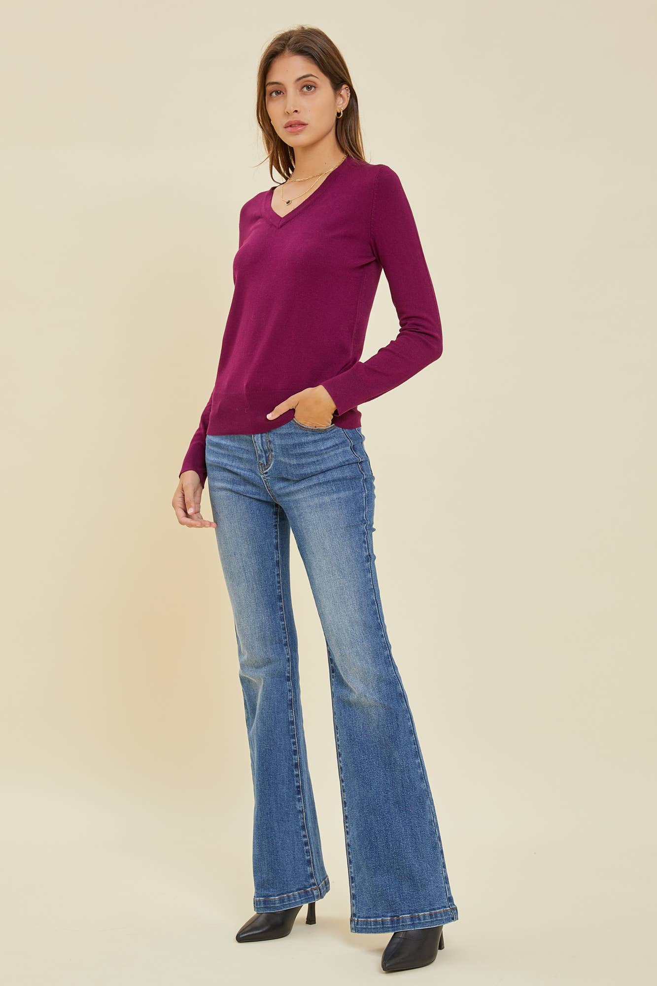 The Vera Sweater: Magenta / Small