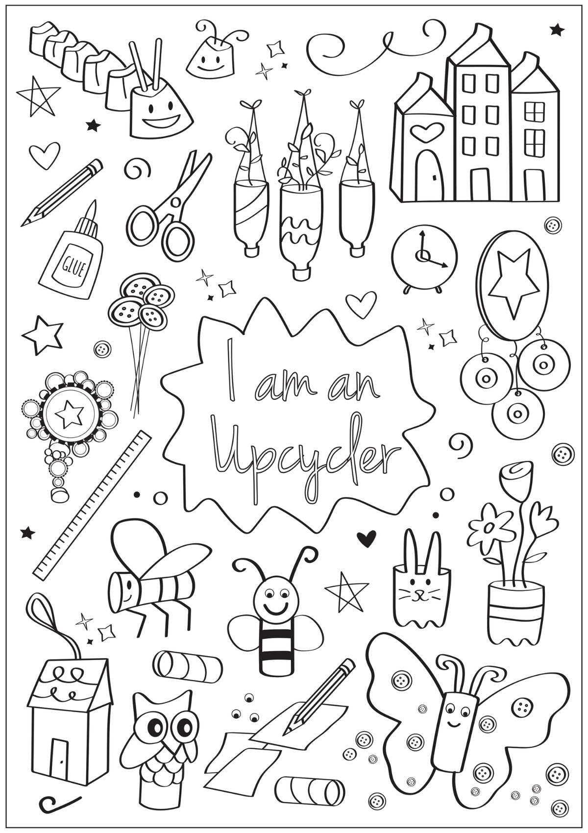 Coloring Book for Girls - "I Am Creative"