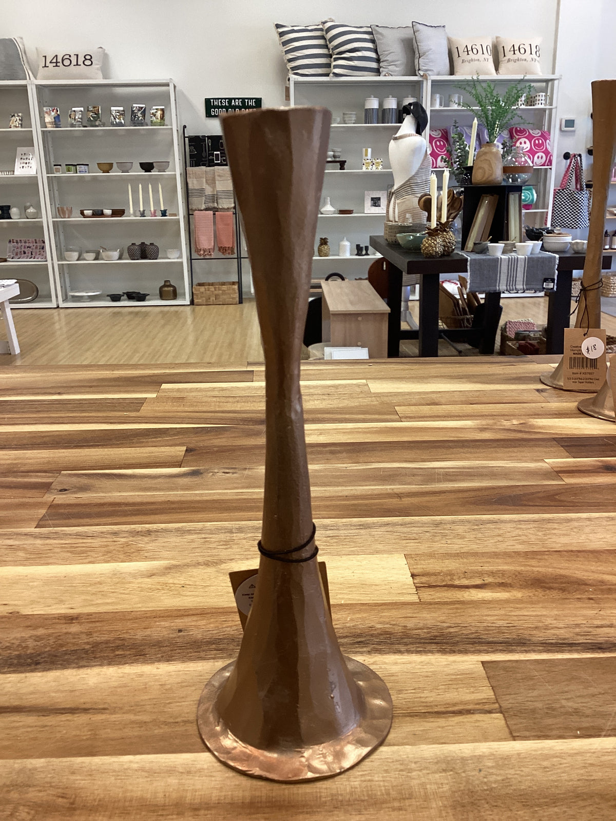 Cast iron taper candle holders, small