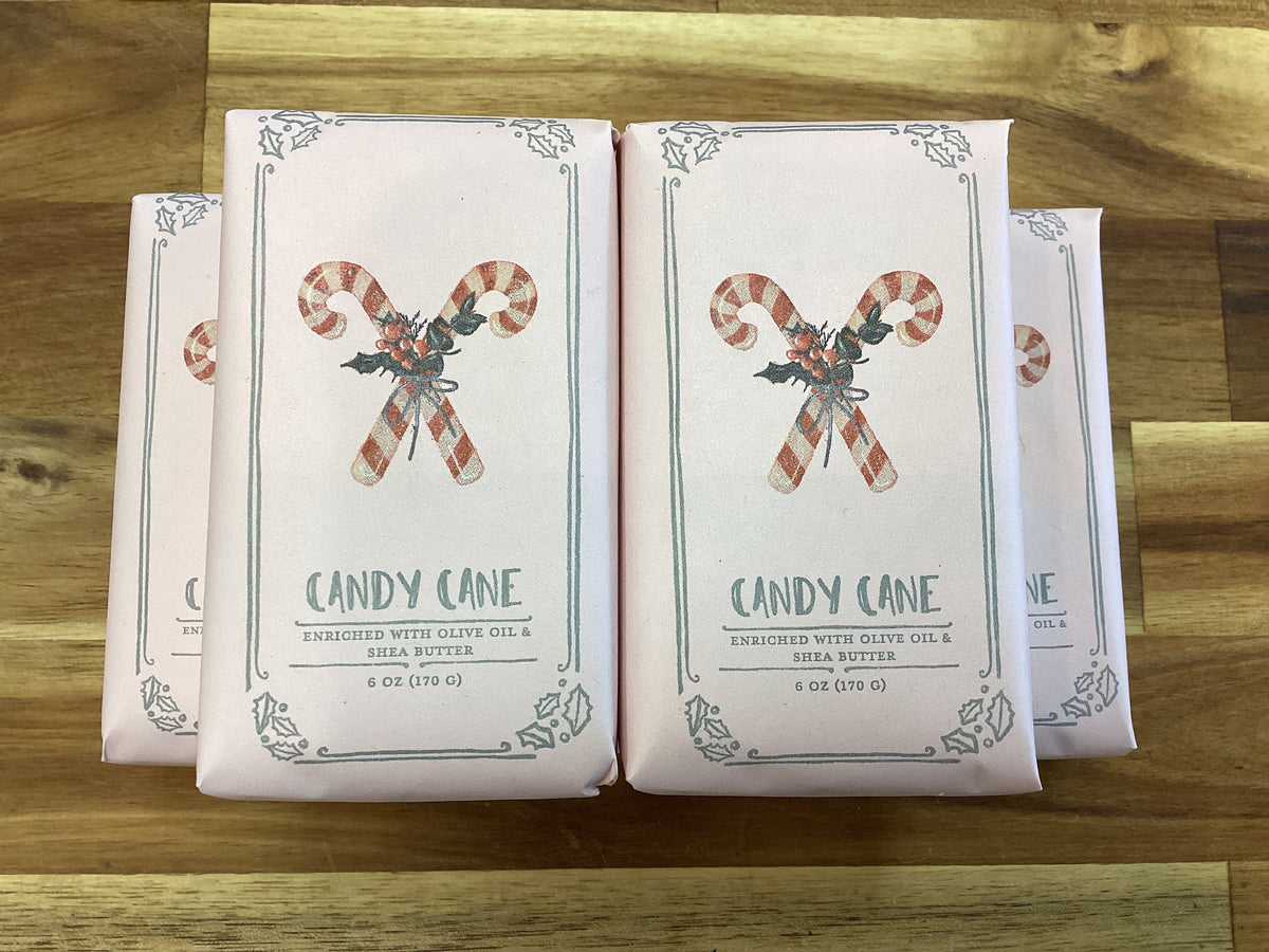 Candy cane bar soap