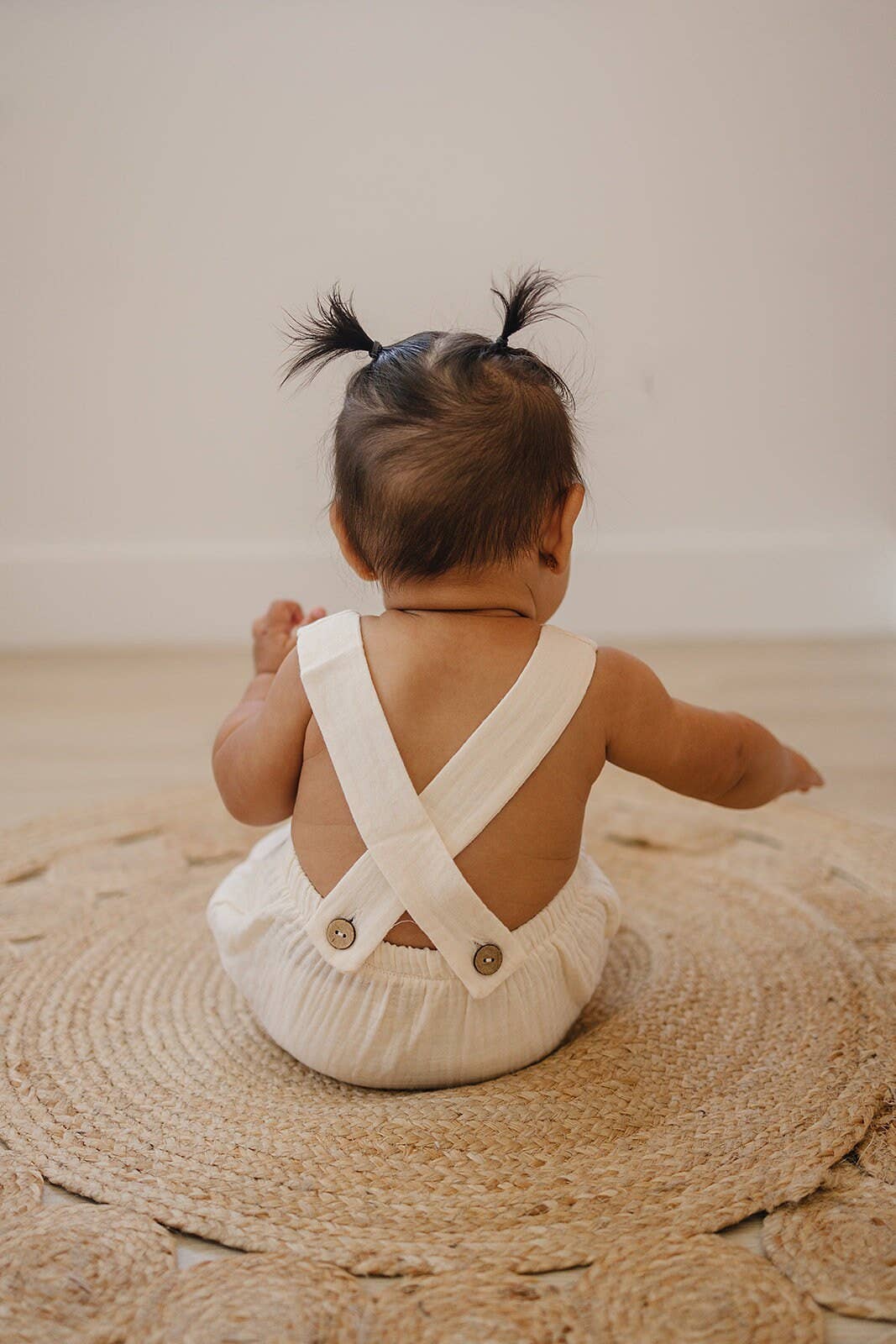 Organic Cotton Muslin Bubble Romper - more colors: Light Pink / 6-12 months