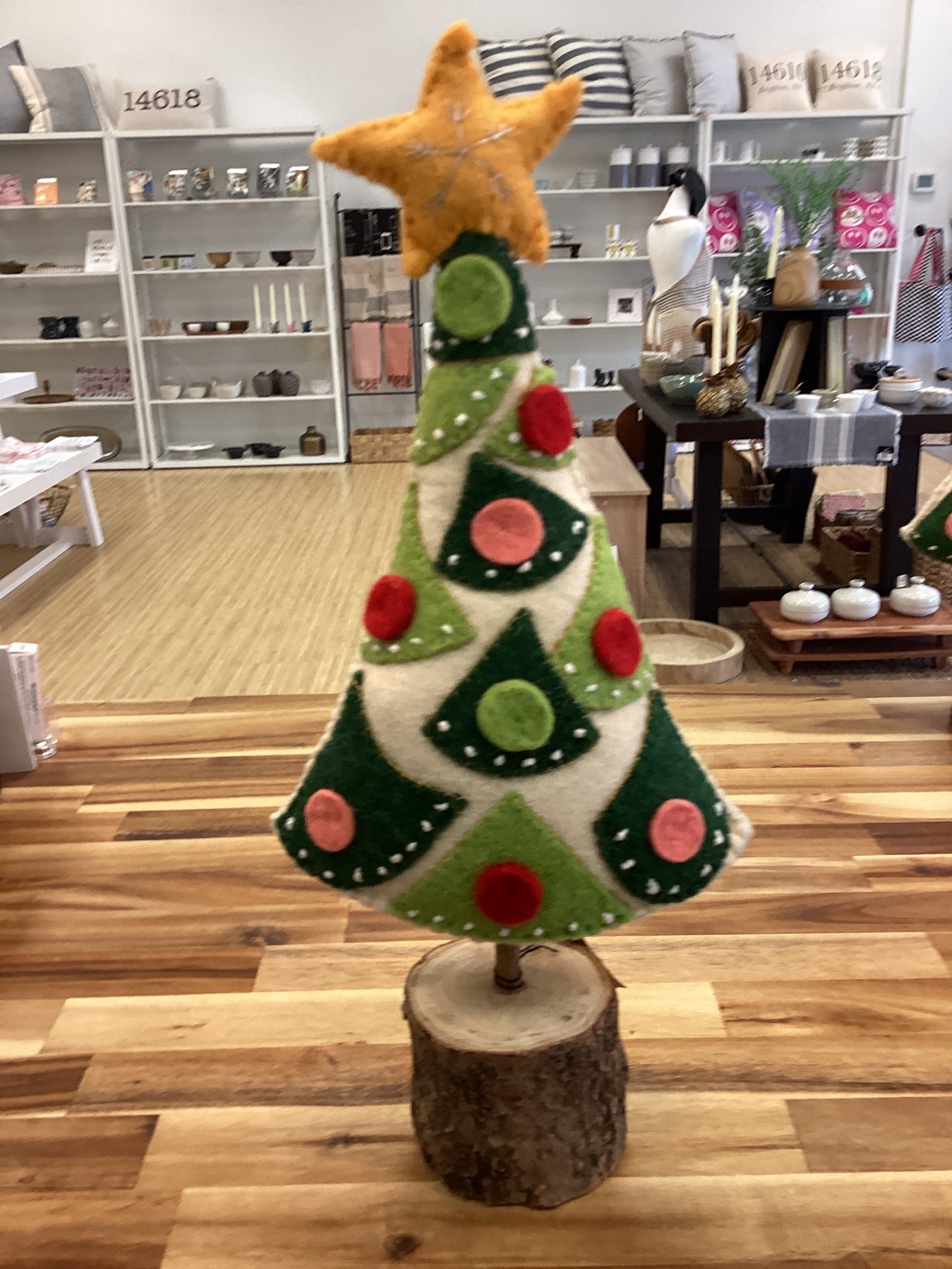 18” handmade wool felt tree