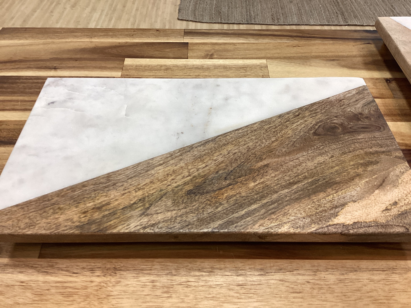 Charcuterie board, wood and marble mix