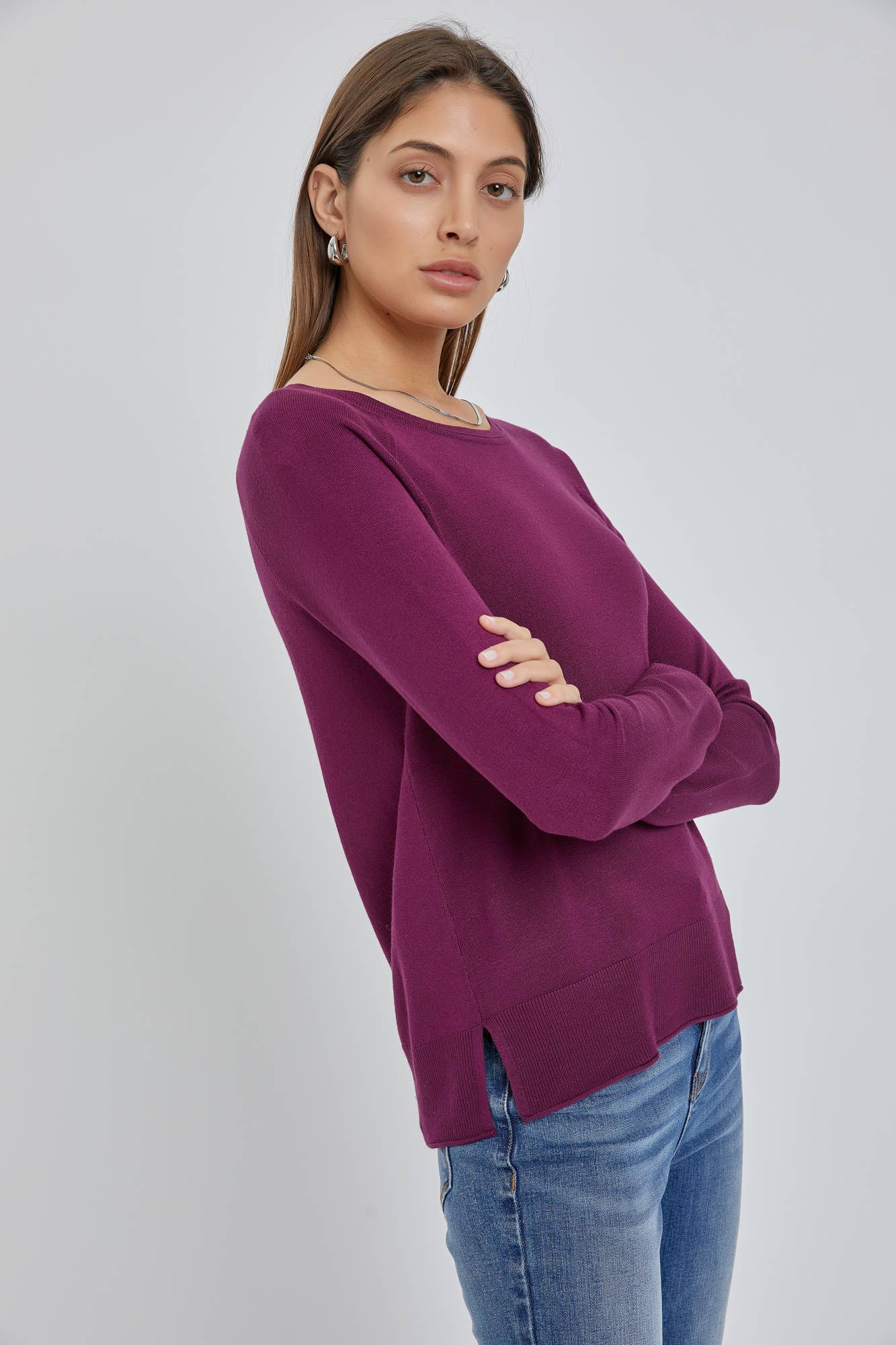 The Camille Sweater: Small / Cobalt
