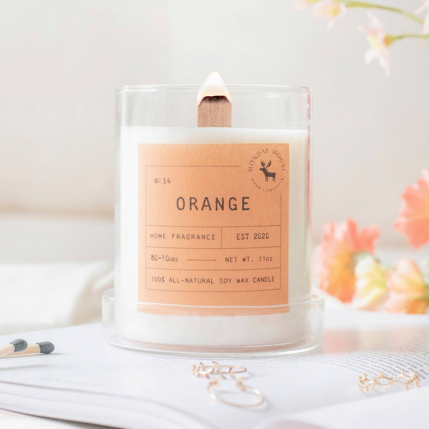 Sun Candle N. 34 (Orange, 11 oz.)