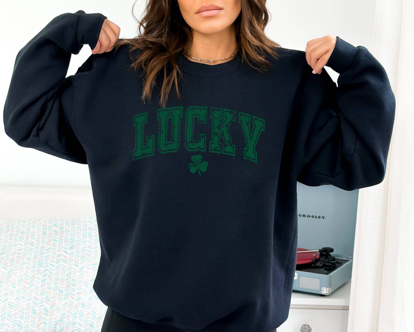 St Patrick's Day Shirt - Lucky Shirt - Shamrock Shirt: Small…Heather Gray
