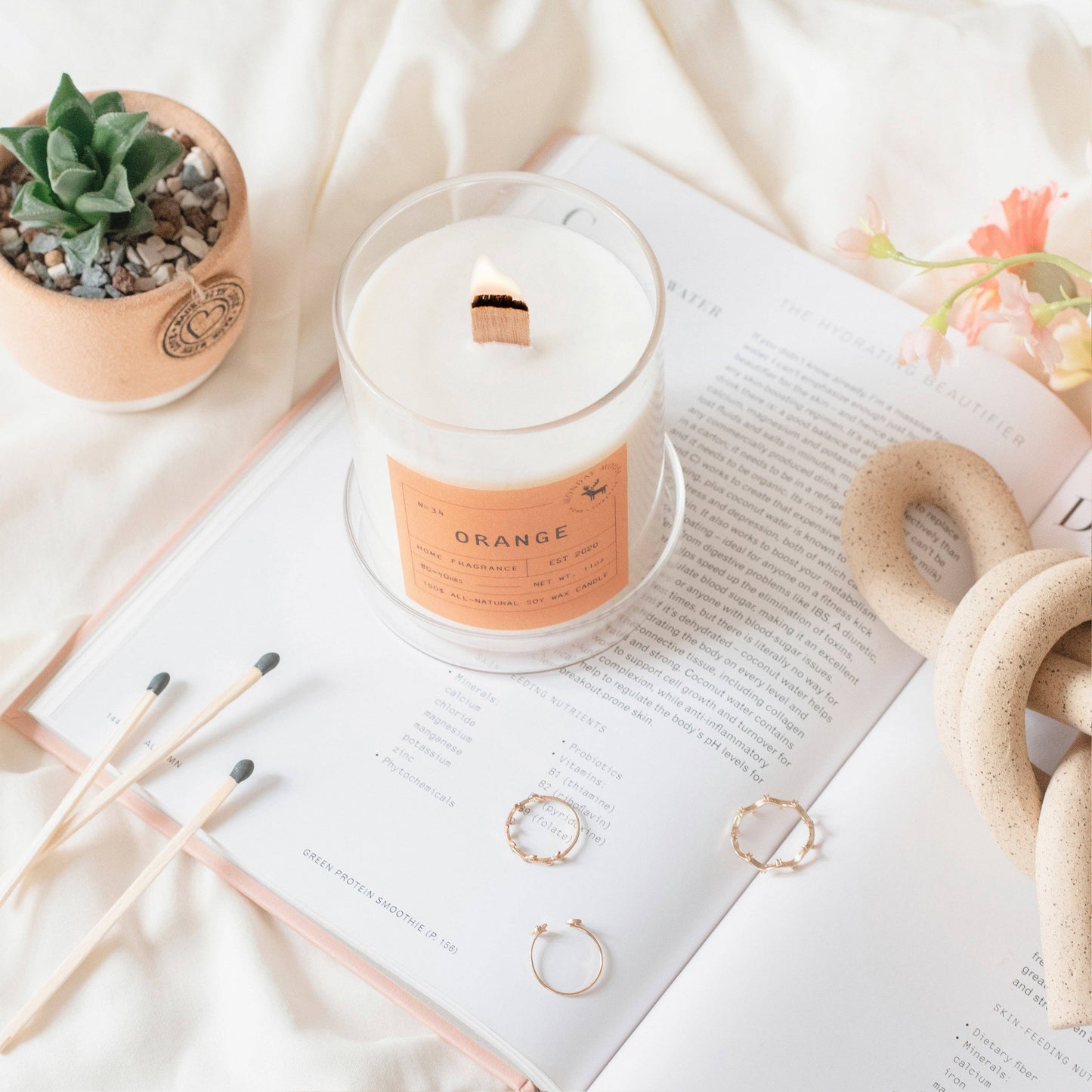 Sun Candle N. 34 (Orange, 11 oz.)