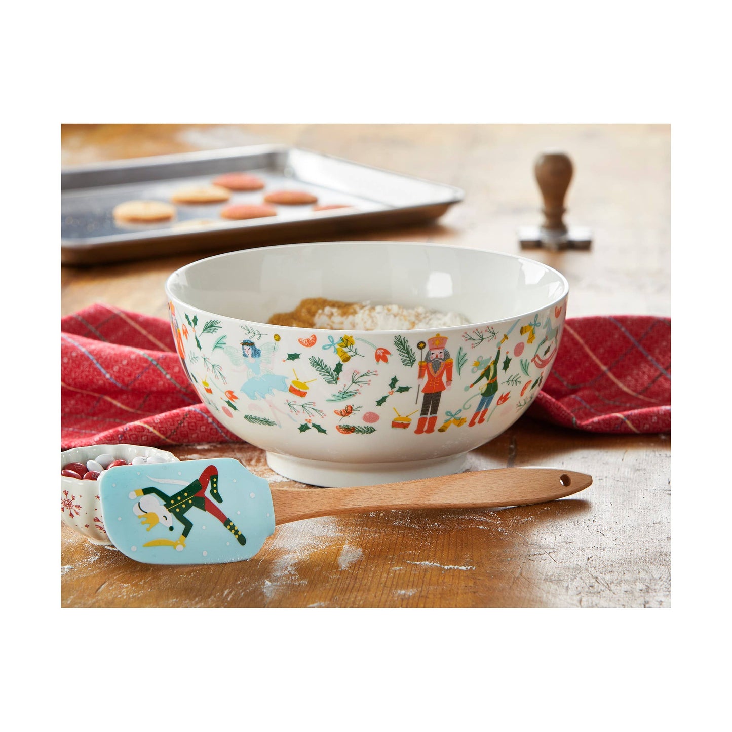 SALE Christmas Nutcracker Bowl & Spatula Set of 2 - Multi