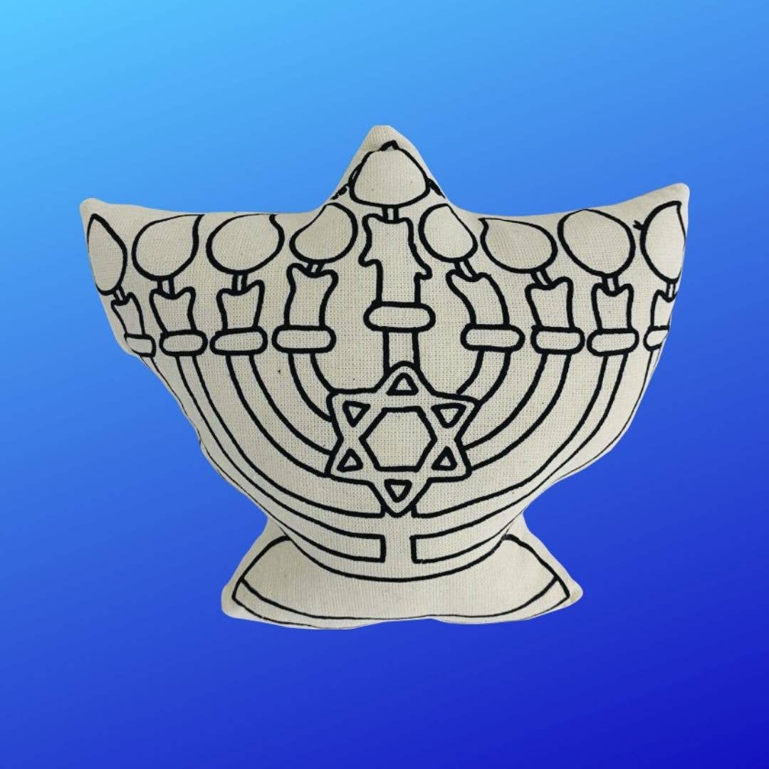 Hannukah Menorah for Coloring