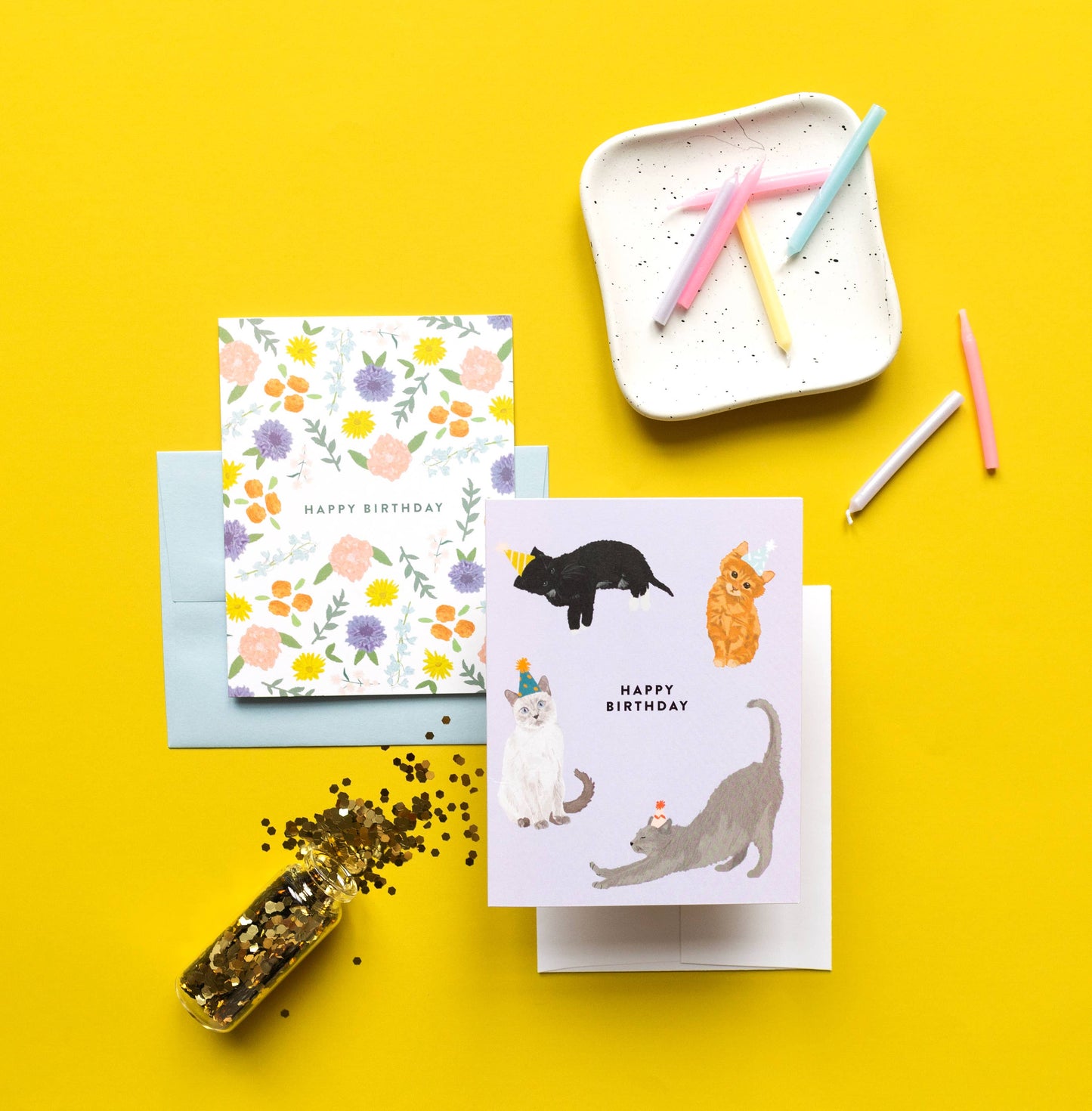 Floral Happy Birthday Card