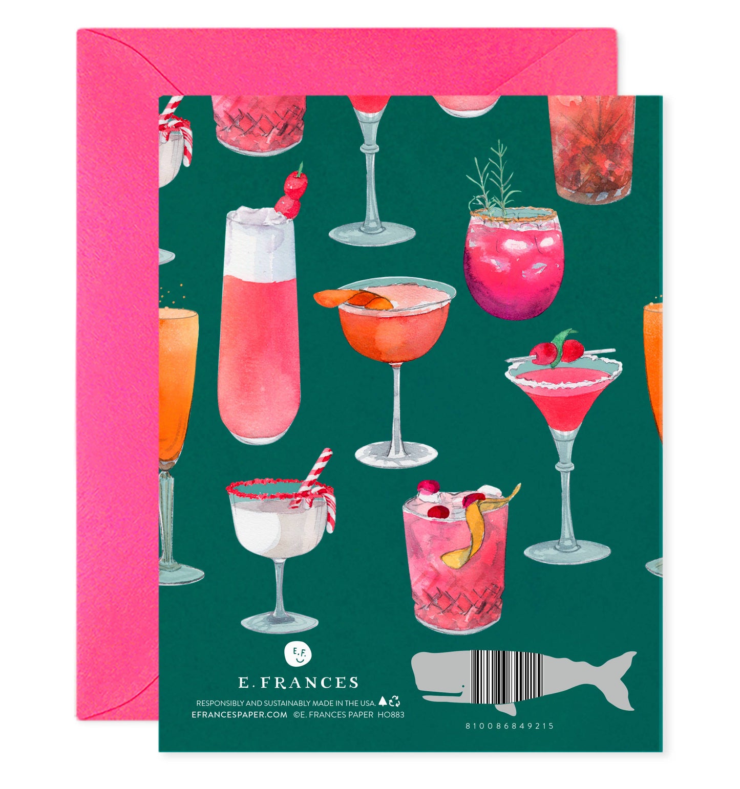 Making Spirits Bright Holiday Cocktail Greeting Card
