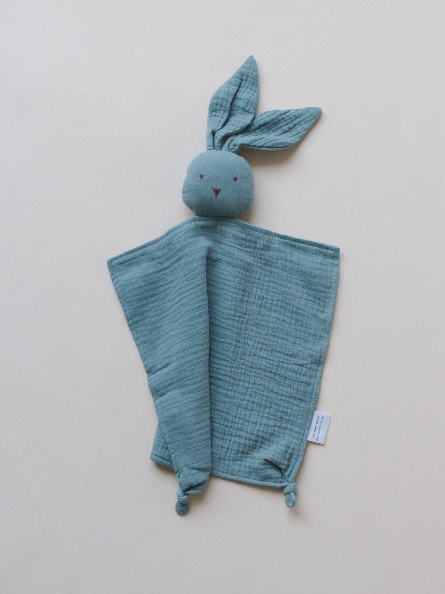 Organic Cotton Bunny Lovey: Blue