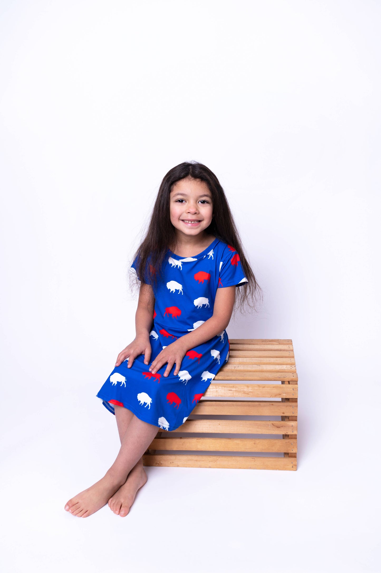 Red and Blue Buffalo Dress: XL