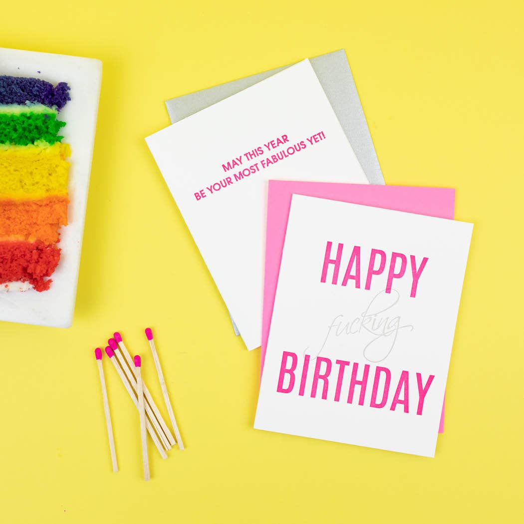 Most Fabulous Year Yet Letterpress Card