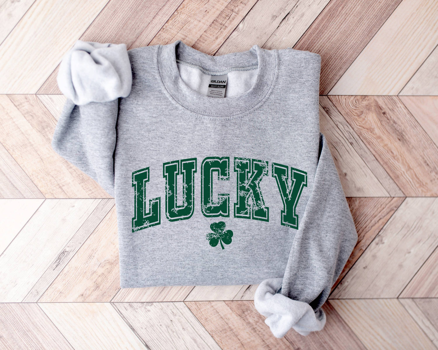 St Patrick's Day Shirt - Lucky Shirt - Shamrock Shirt: Small…Heather Gray