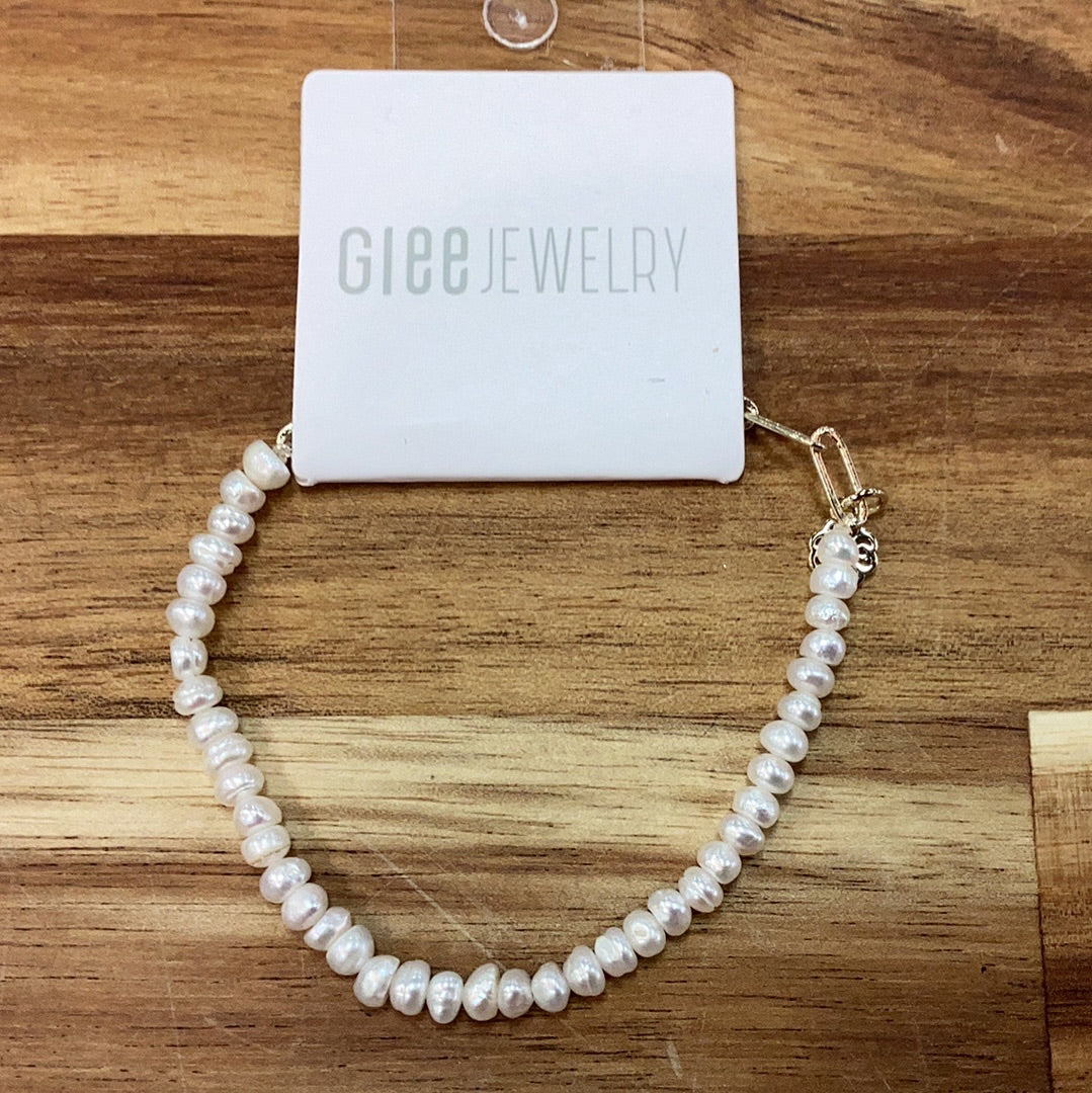 Glee Alyssa bracelet gold/ white pearl