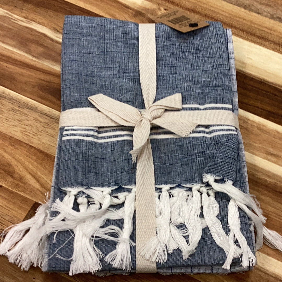 Set of 3 tea towels…blue and white