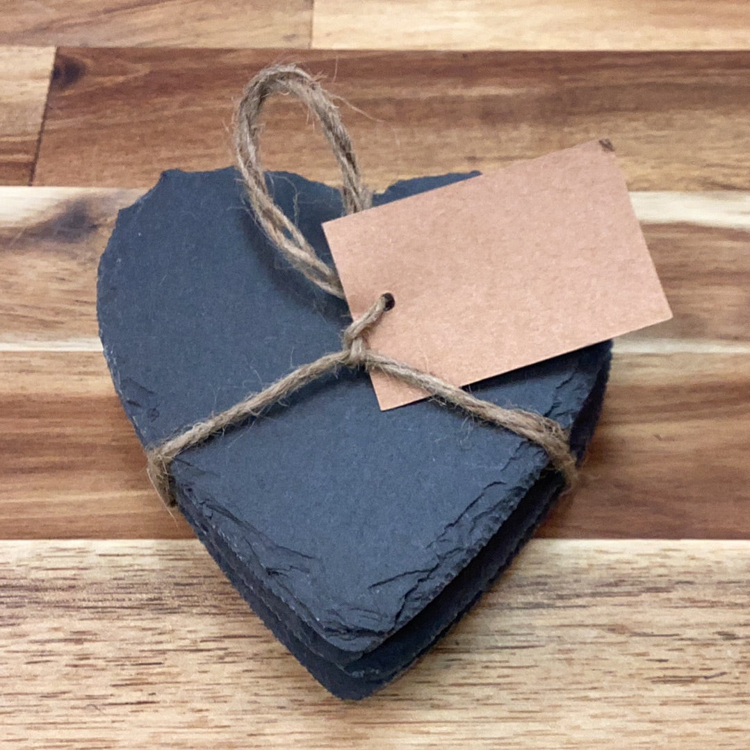 Slate heart coasters…set of 4