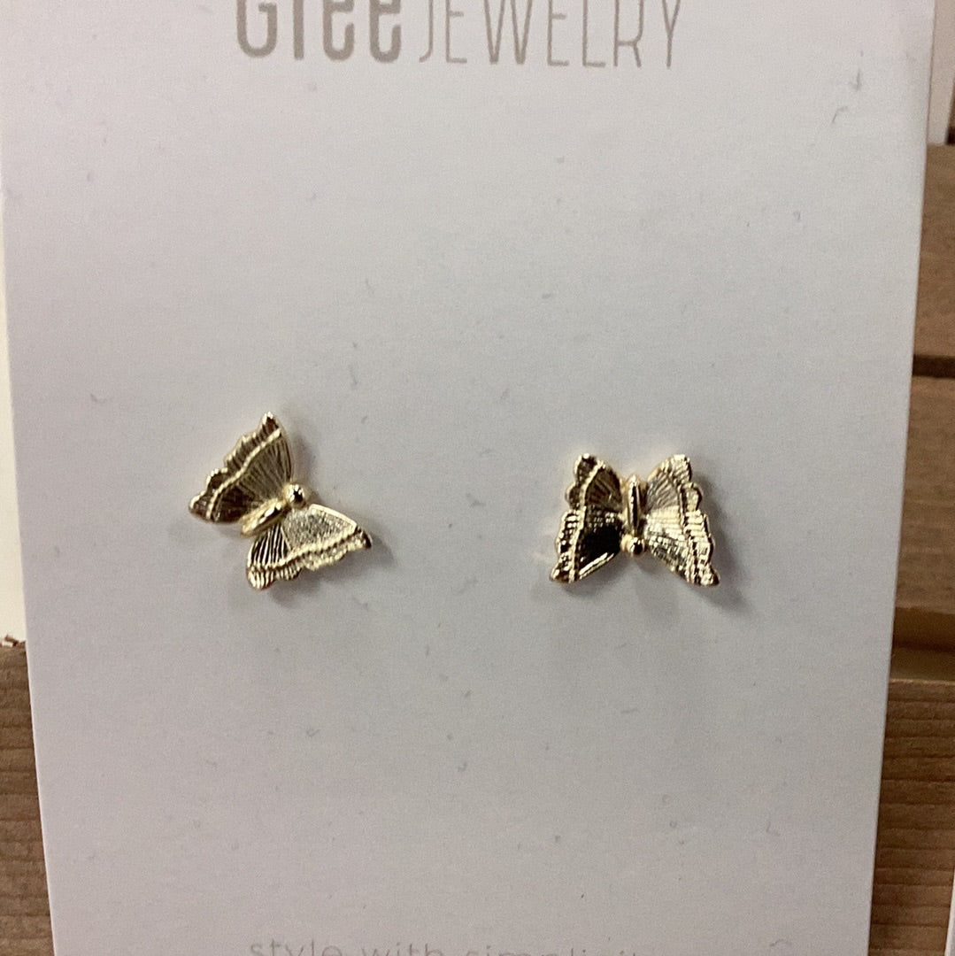 Glee Mariposa studs gold