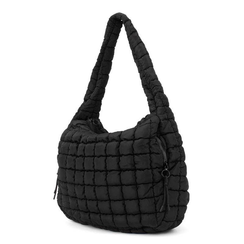 Carmella Pufferquilt Shoulder Bag Ebony in 9/5