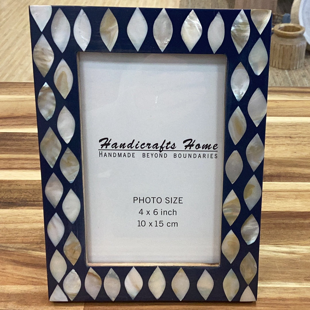 Photo Frame Avant Drops Collection Blue & White 4x6 Inch: 4x6