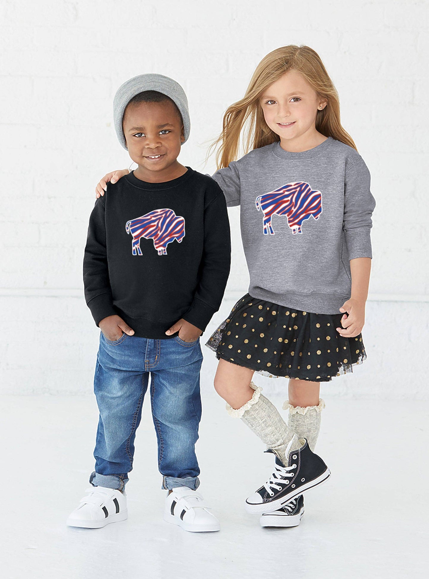 Buffalo Kid's Sweatshirt: Blue / 4T