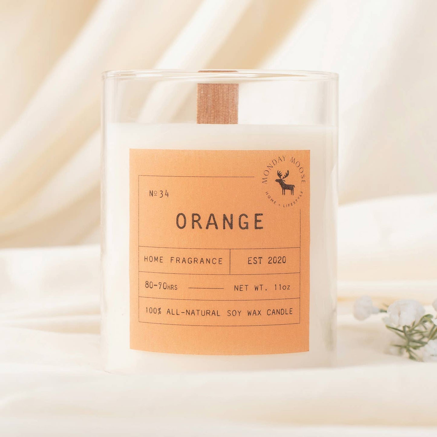 Sun Candle N. 34 (Orange, 11 oz.)