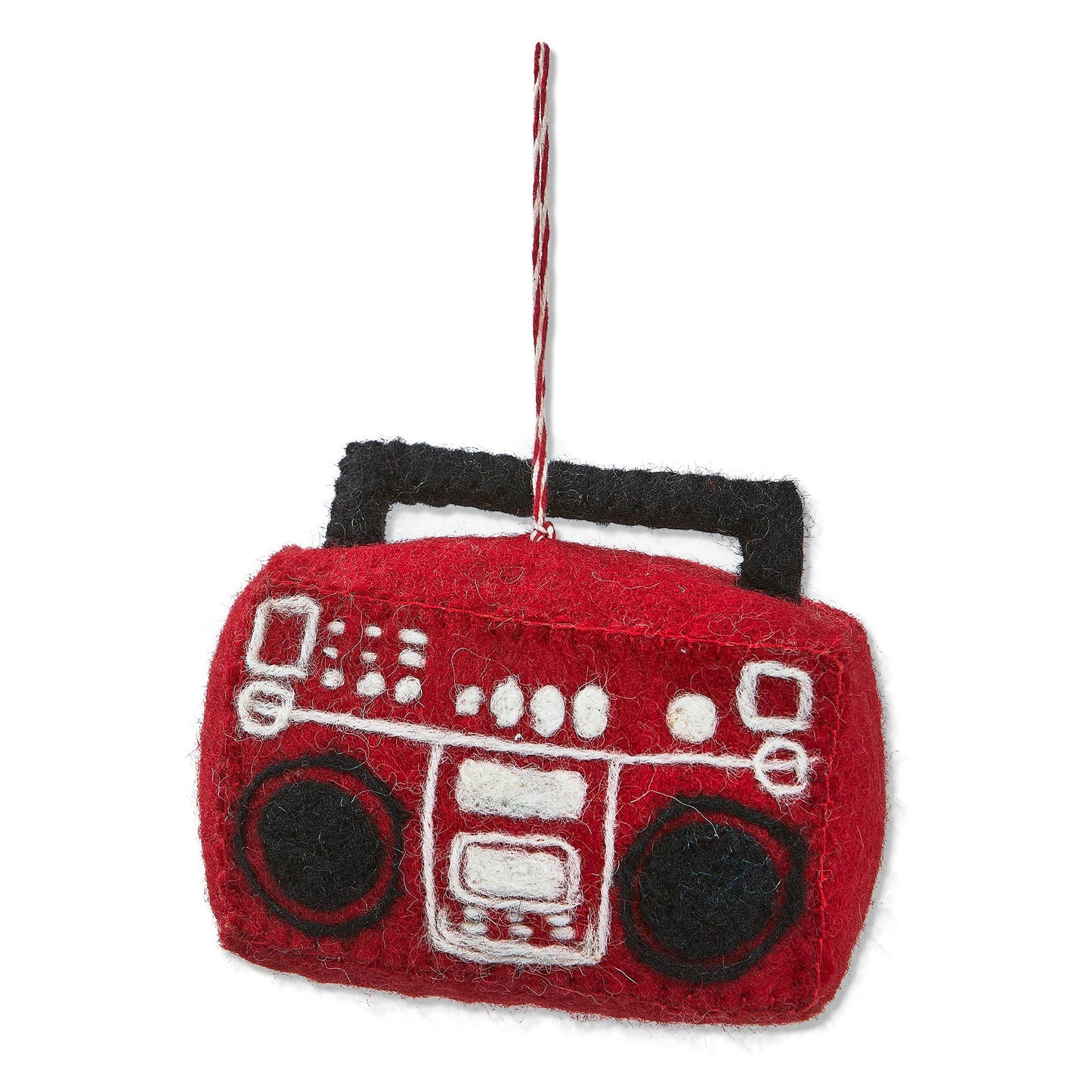 SALE Boombox Christmas Ornament - Red Multi