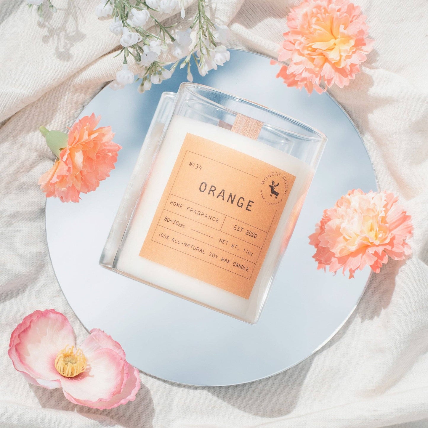 Sun Candle N. 34 (Orange, 11 oz.)