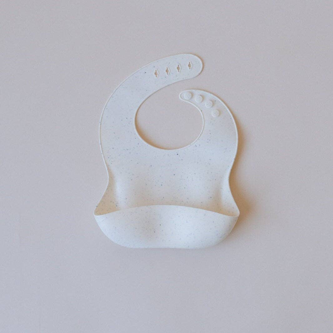 Speckled Silicone Bib: Sage Speckle