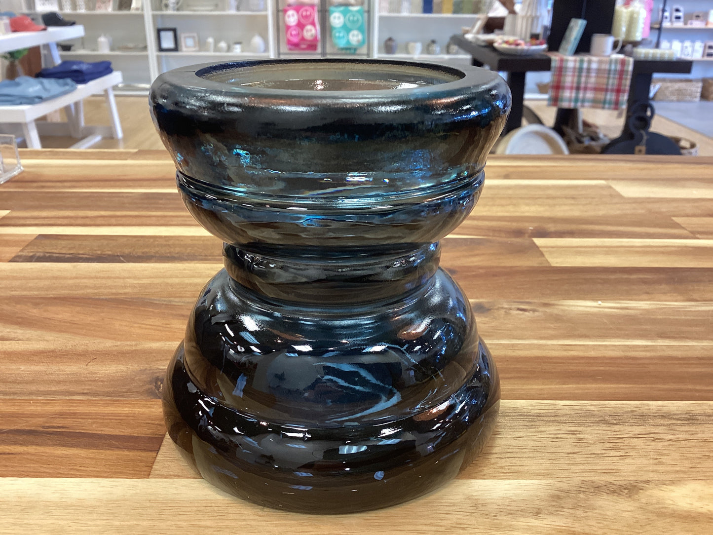 4 1/2” glass candle holder