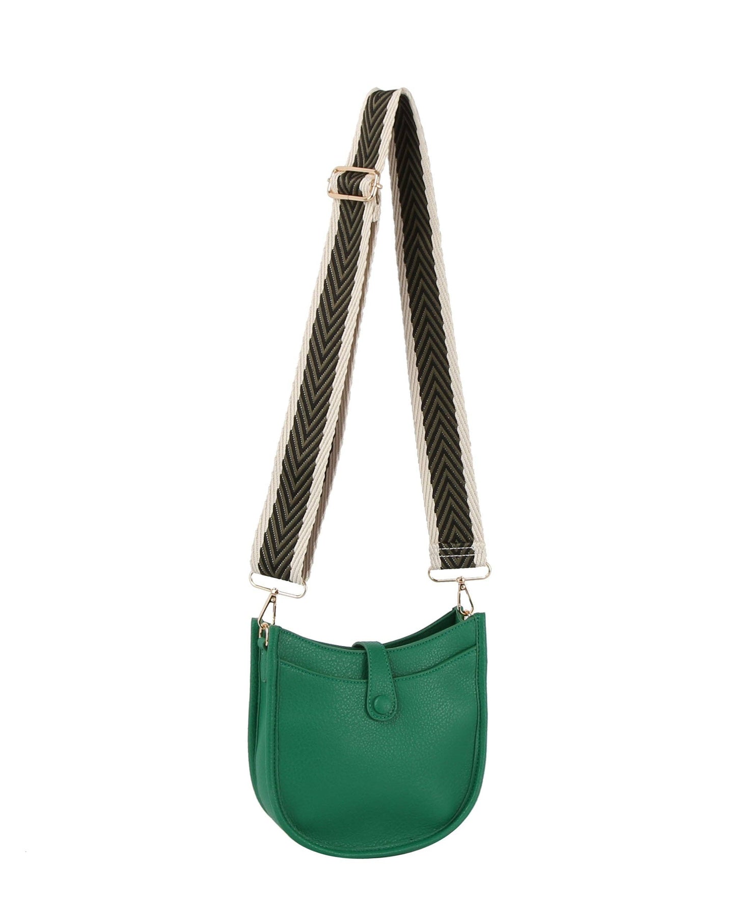 Guitar strap crossbody bag: White