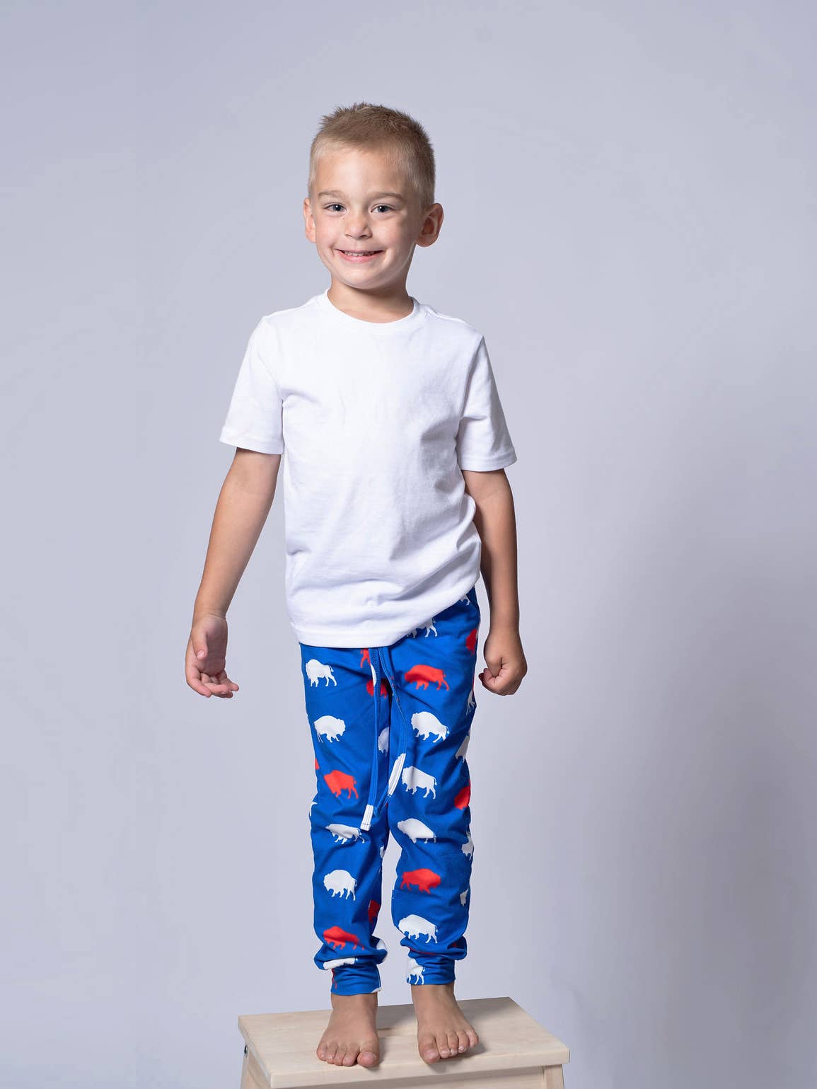 Kid's Red and Blue Buffalo Joggers: Toddler