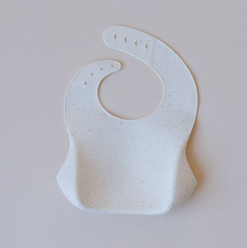 Speckled Silicone Bib: Sage Speckle