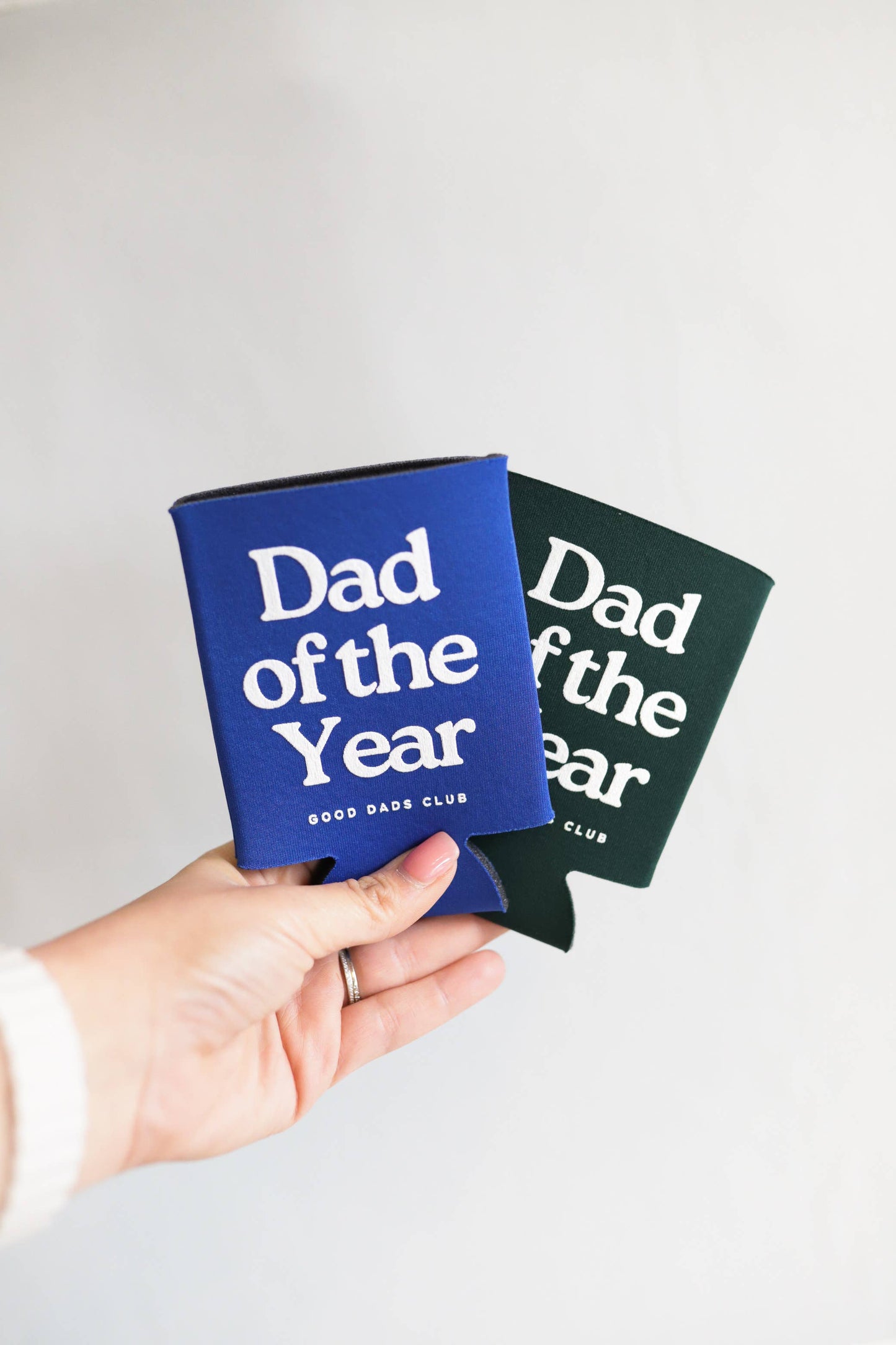 Dad of the Year Drink Koozie, Drink Sleeve, Fathers Day, Dad: Royal Blue