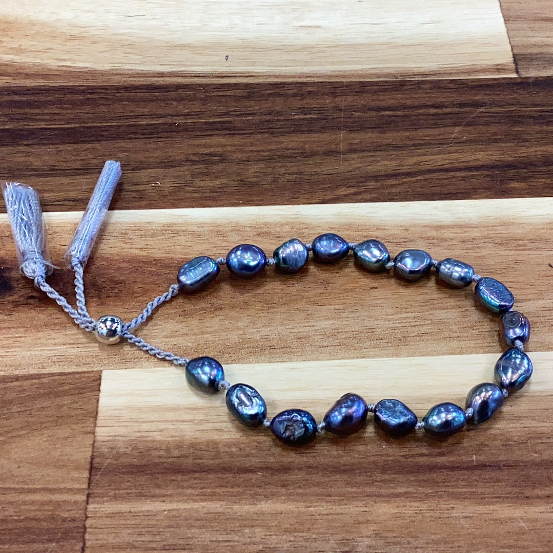 Humble bracelet-oil…pearl/silver/grey