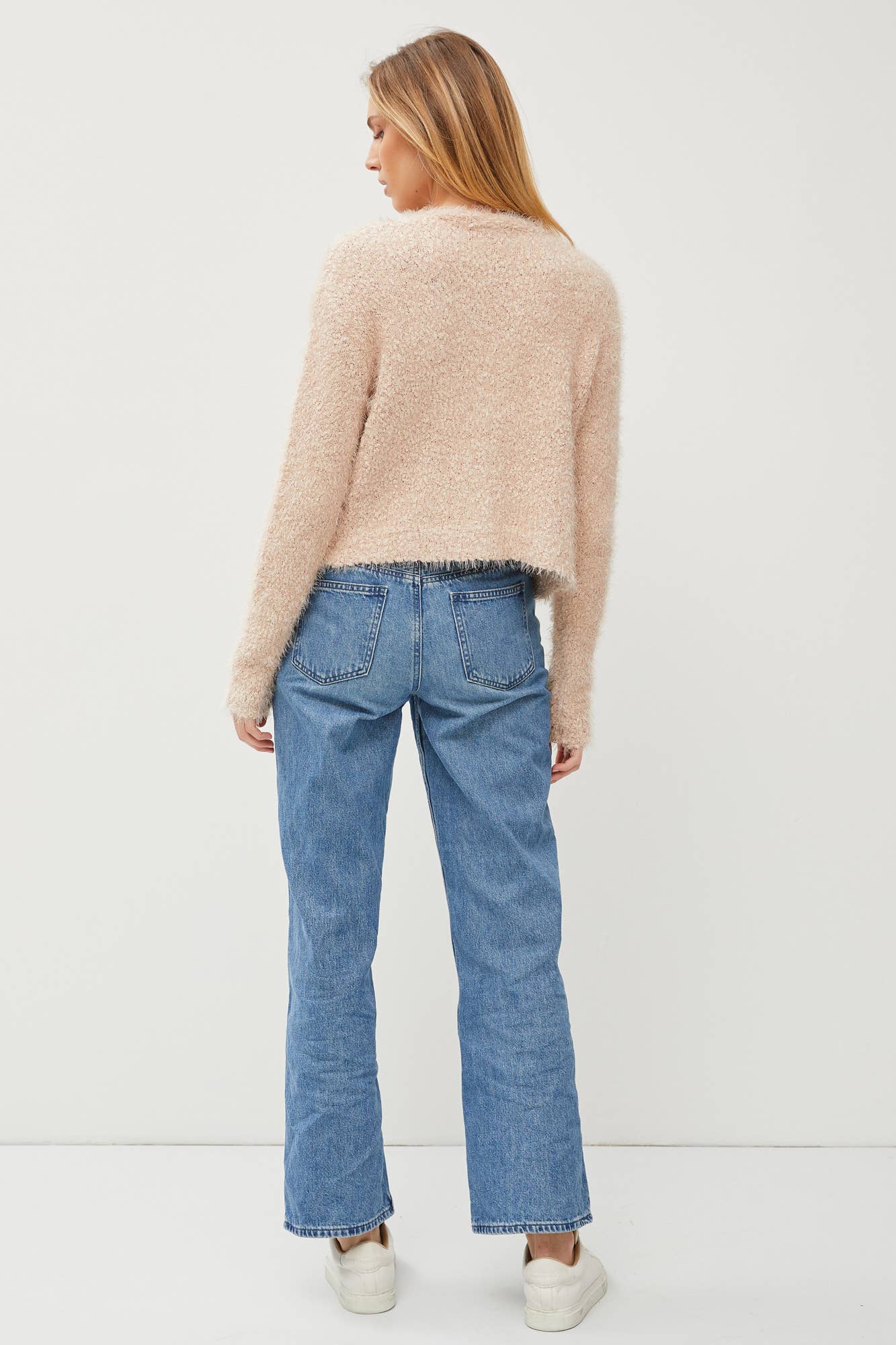 SNUG FUZZY CARDIGAN: ML / D. MINT