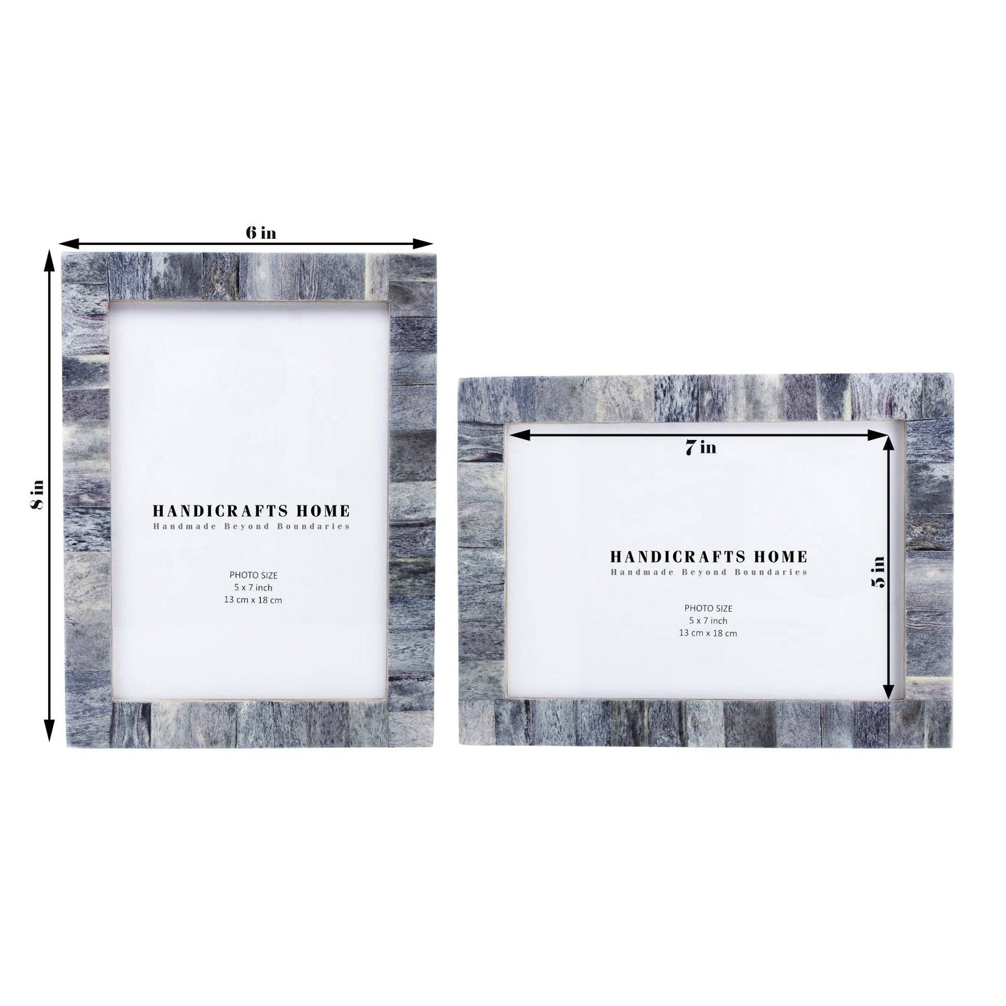 5" x 7" Photo Frame Grey Pack of 2: Grey